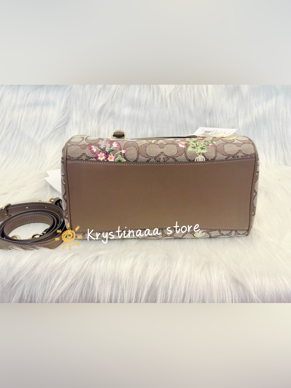 NWT Coach CDZ01 Rowan Satchel Bag In Signature Jacquard With Floral Embroidery - Picture 8 of 13
